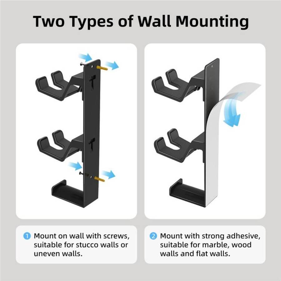 For PS4 / PS5 / XBOX Game Controller Headphone Wall Mount Stand(White)