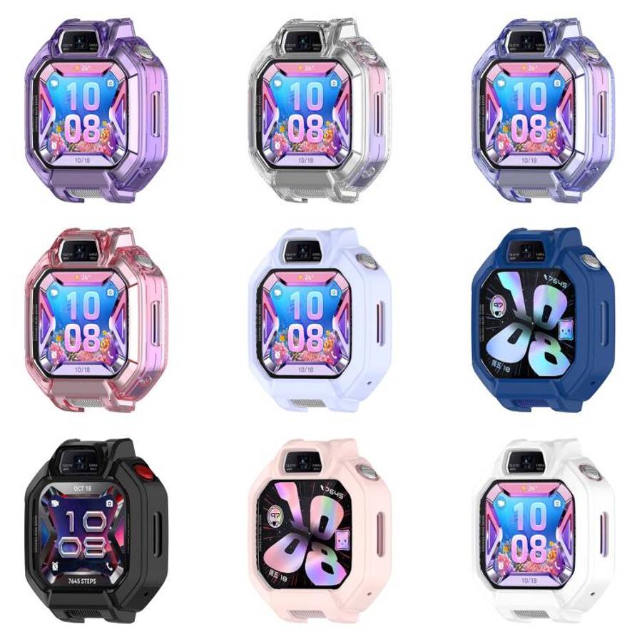 For Huawei Watch Kids X1 / X1 Pro Half Coverage Hollow TPU Watch Protective Case(Translucent Pink)