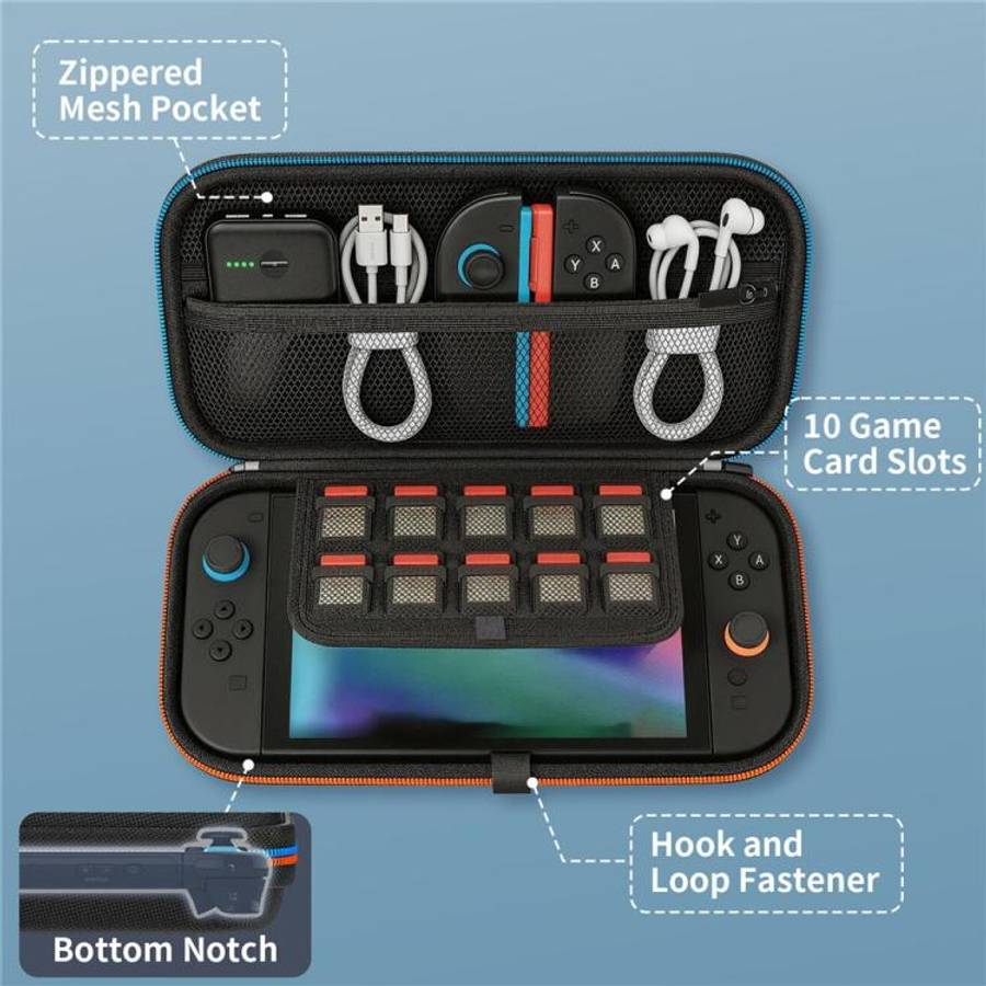 For Nintendo Switch 2 Storage Bag Dual Color Zipper EVA Hard Shell Shockproof Carrying Case