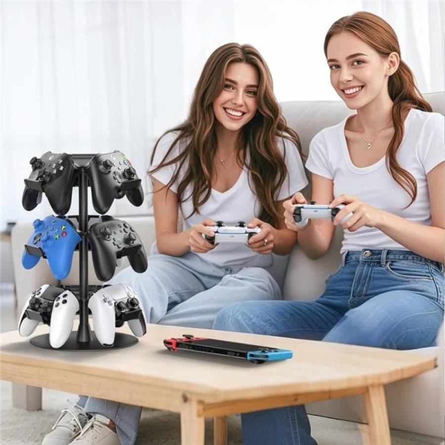 For XBOX / PS5 / Switch 360 Degree Rotating 3-Tier Game Controller Stand