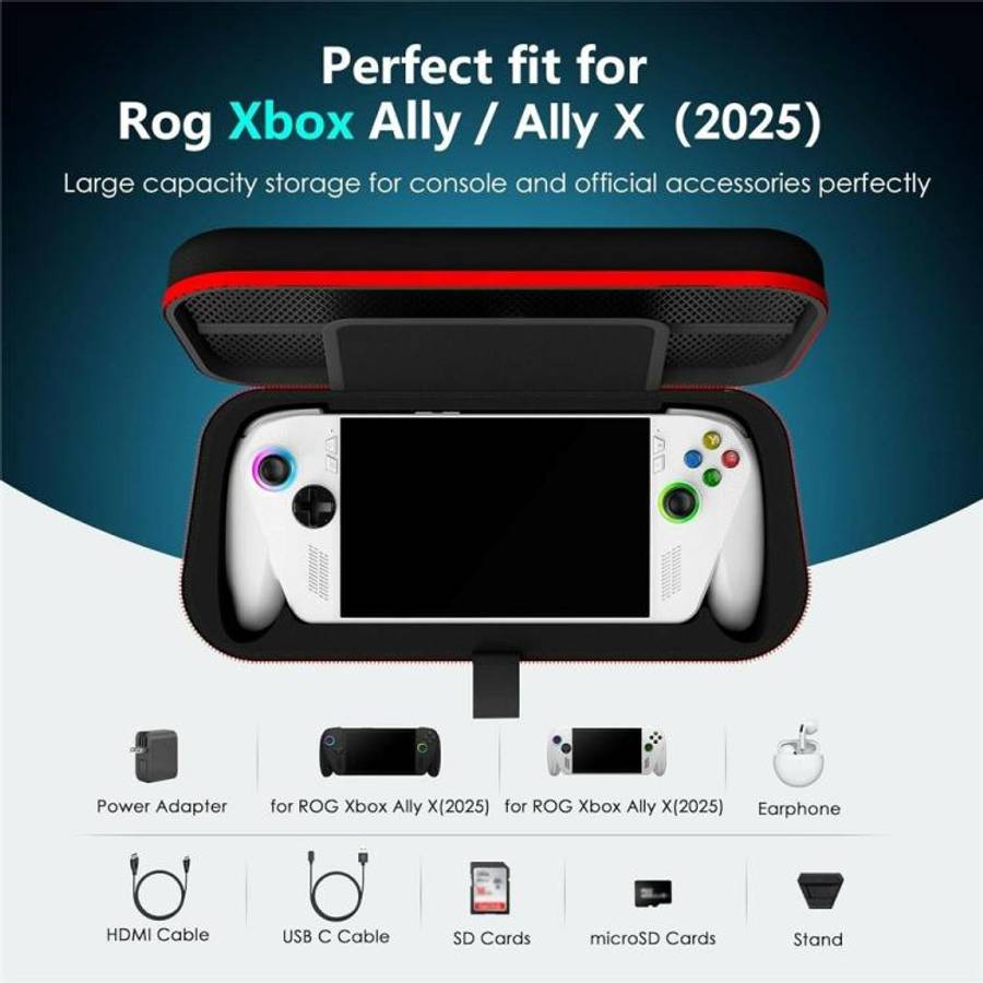 For Asus ROG Xbox Ally X / Xbox Ally Shockproof EVA Shell Protective Case(Black)