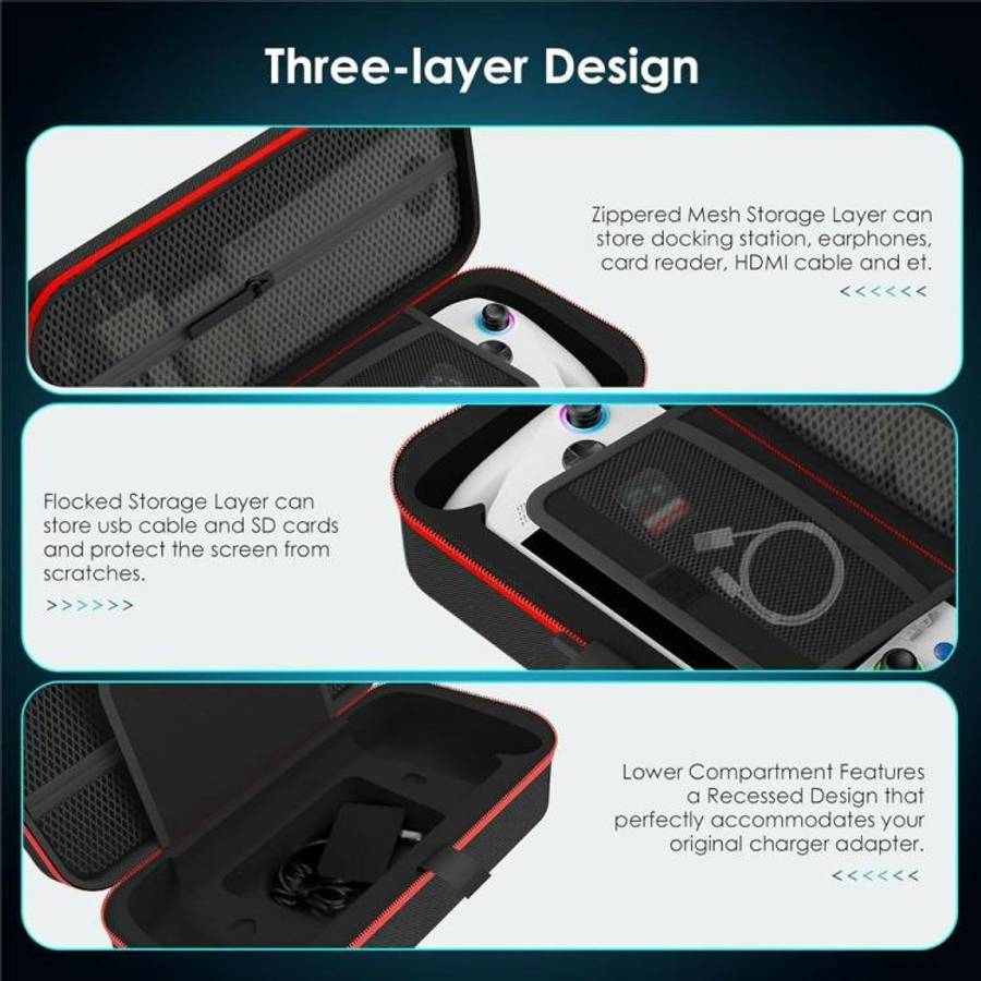 For Asus ROG Xbox Ally X / Xbox Ally Shockproof EVA Shell Protective Case(Black)