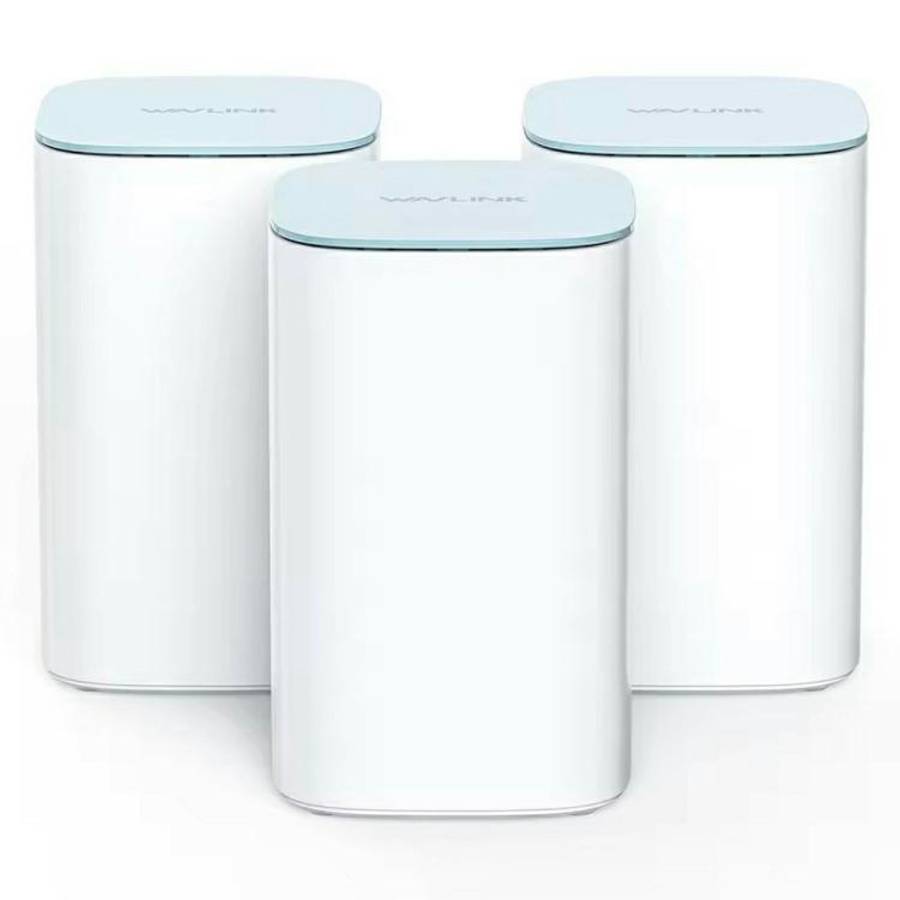 WAVLINK WN551X3 AX3000 Speed Antenna System 3Pcs Whole Home Mesh WiFi System, Plug:UK Plug