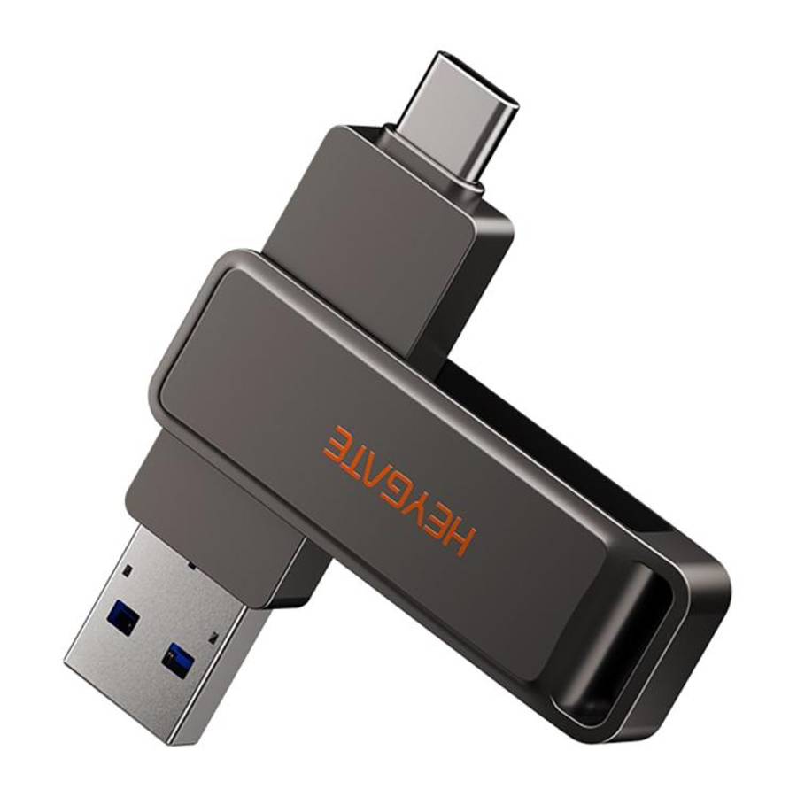 HEYGATE L1 Flash Drive 2 in 1 USB-A + USB-C /Type-C High Speed Memory Stick, Memsize:64GB