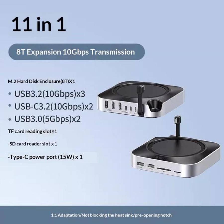 UGREEN CM841-65487 11-in-1 M.2 NVMe SSD Enclosure Docking Station for Mac Mini M4 / M4 Pro