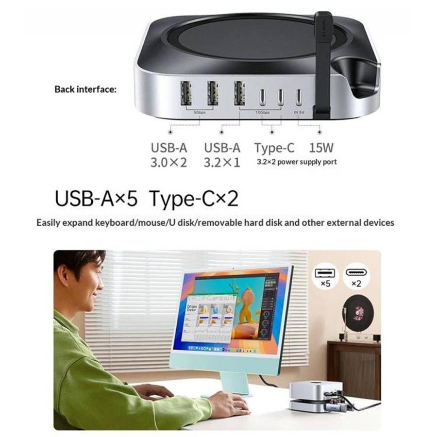 UGREEN CM841-65487 11-in-1 M.2 NVMe SSD Enclosure Docking Station for Mac Mini M4 / M4 Pro