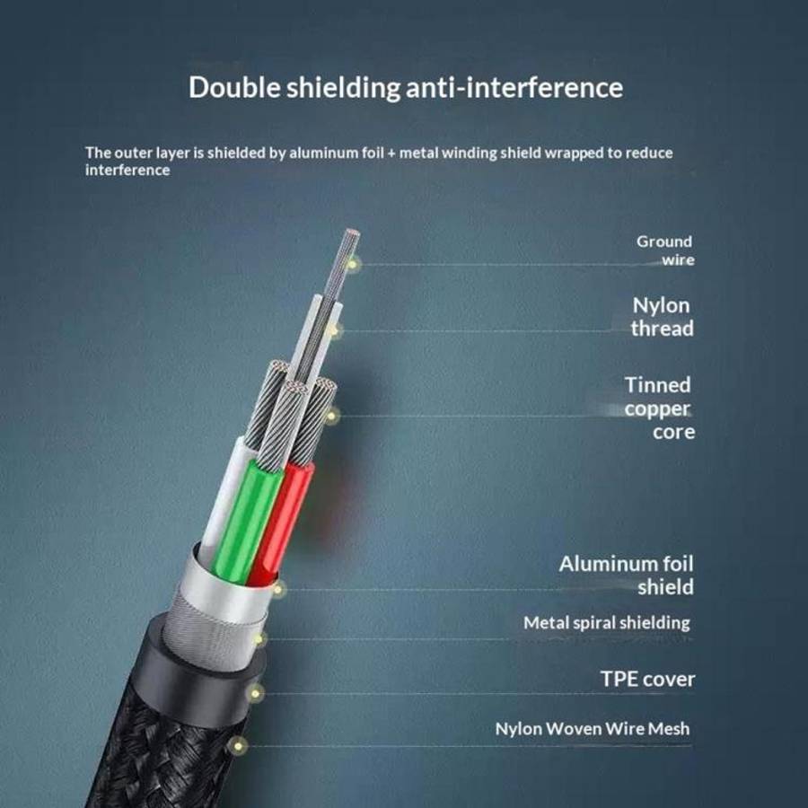 UGREEN US370 80805 USB C to USB B 2.0 Cable Braided Printer Cable, Length: 1m
