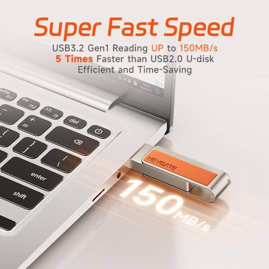 HEYGATE U1 USB 3.2 Flash Drive 150MB/s High Speed Memory Stick U Disk For PC Printer Projector, M...