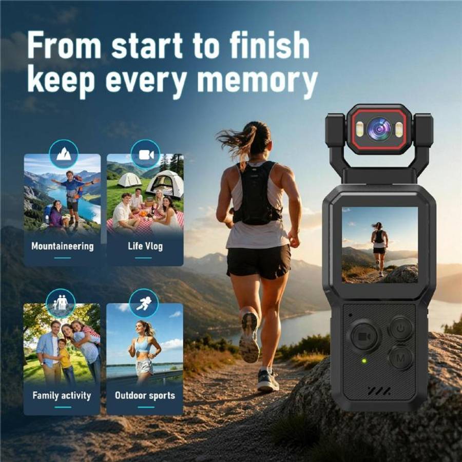 D1 4K HD Recording WiFi Bluetooth Vlogging Camera 1.54 Inch HD Screen Portable Handheld Camera