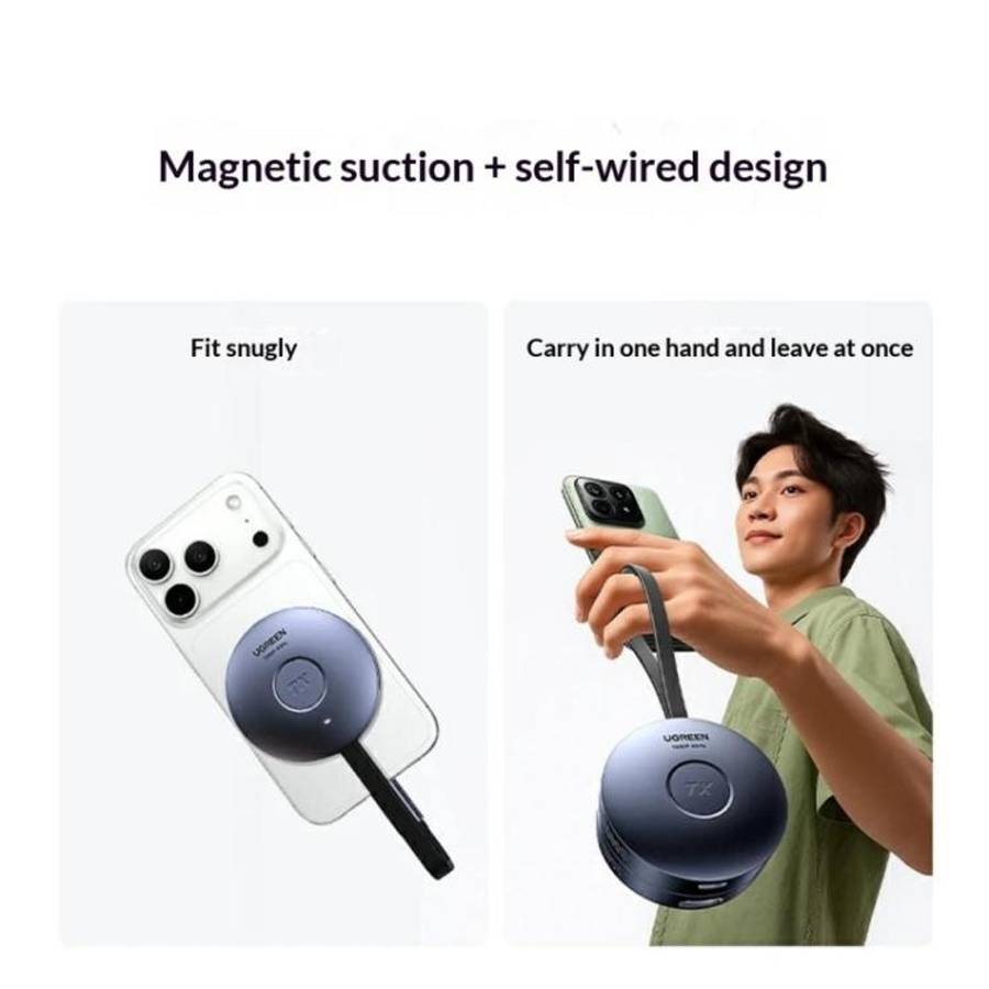UGREEN S309-75500 HD 1080P / 60Hz 5.8G Magnetic Wireless Transmitter and Receiver Kit
