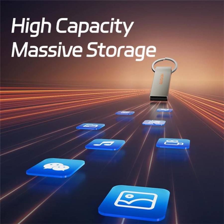 HEYGATE TU20 USB 2.0 Flash Drive Aluminum Alloy Memory Stick for Office School Travel, Capacity:8GB