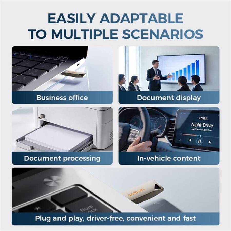 HEYGATE TU10 Aluminum Alloy USB 2.0 Flash Drive Mini Portable Memory Stick, Capacity:32GB