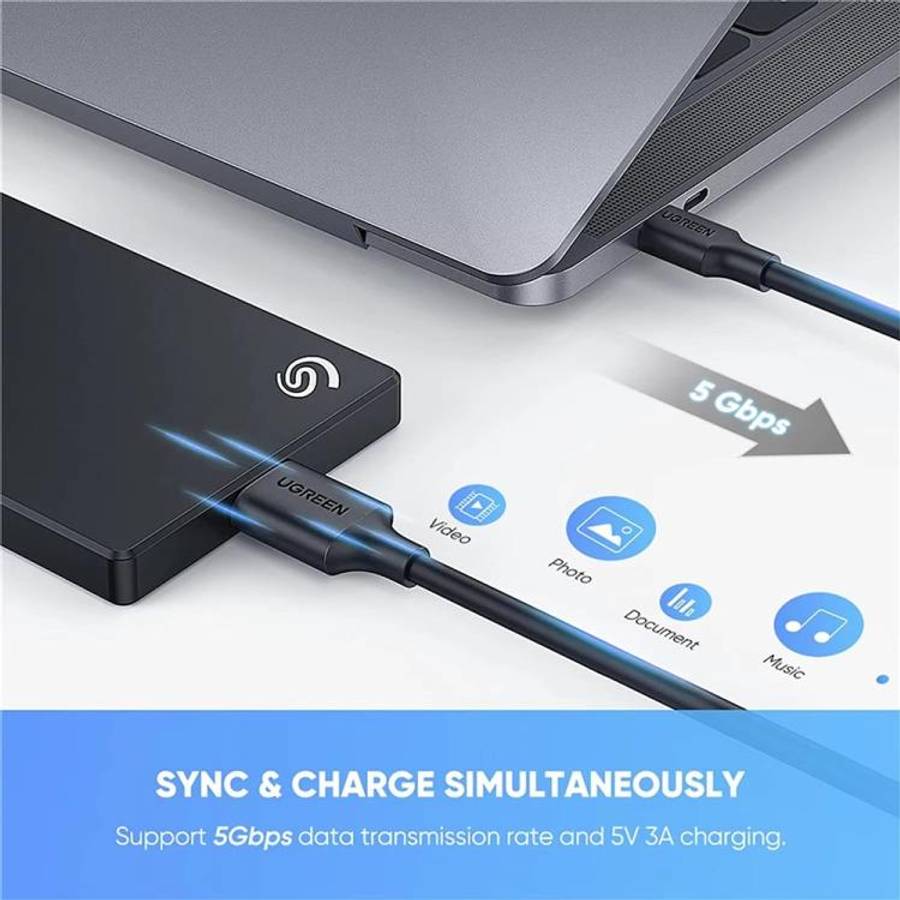UGREEN 90996 3A Fast Charging 5Gbps Data Transfer Type-C to Micro-B USB 3.0 Cable