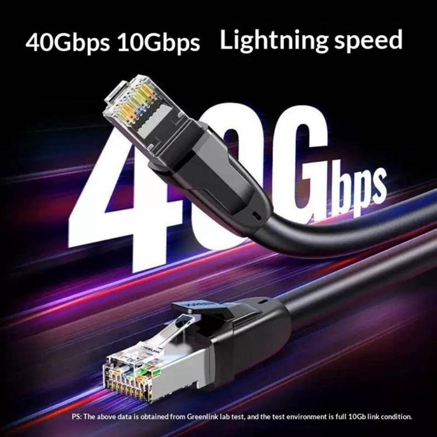 UGREEN 70329 Router Cat8 Ethernet Cable 40Gbps 2000MHz High Speed RJ45 Network Cord, Length: 2m