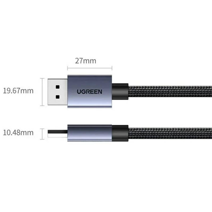 UGREEN DP120 Braided Nylon Cord DisplayPort 1.4 Cable, Length: 5m