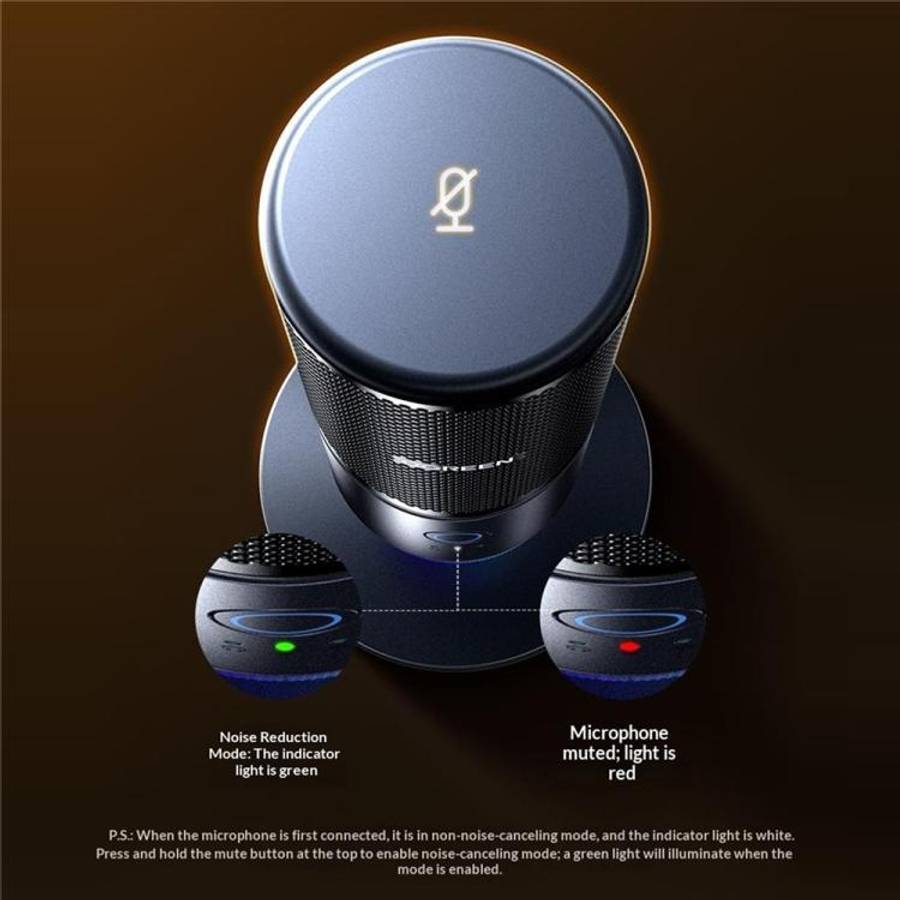 UGREEN CM769 RGB Light Design USB Desktop Noise Reduction Microphone for Live Streaming