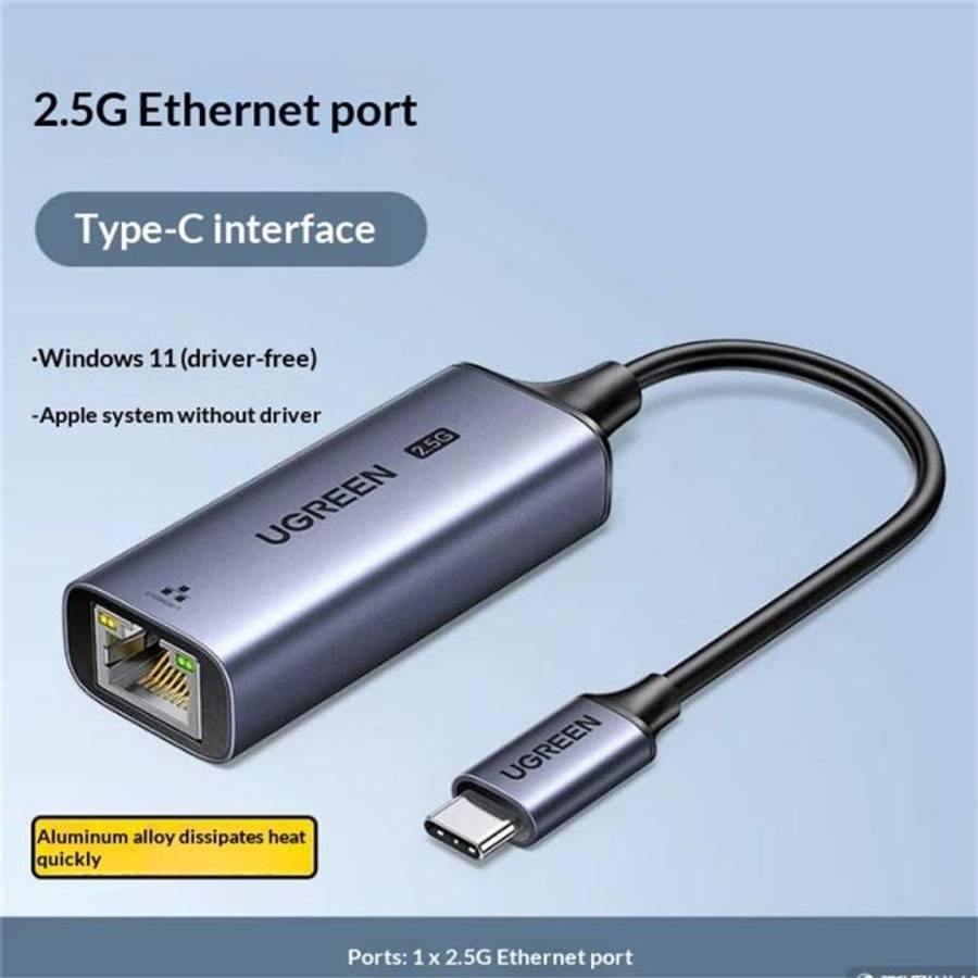UGREEN 25052 Type-C to 2.5G RJ45 Ethernet Adapter