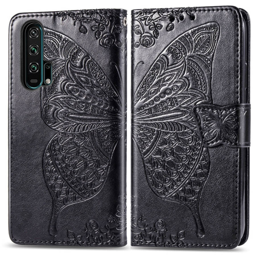 Butterfly Love Flowers Embossing Horizontal Flip Leather Case For Huawei Honor 20 Pro with Holder...