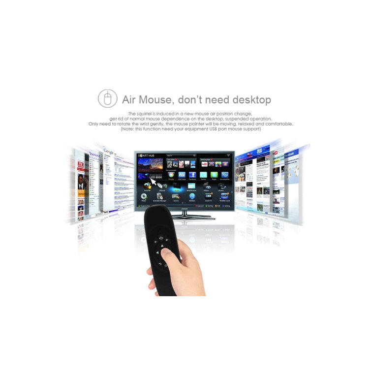 C120 2.4G Mini Keyboard Wireless Remote Mouse with 3-Gyro & 3-Gravity Sensor for PC / HTPC / IPTV...