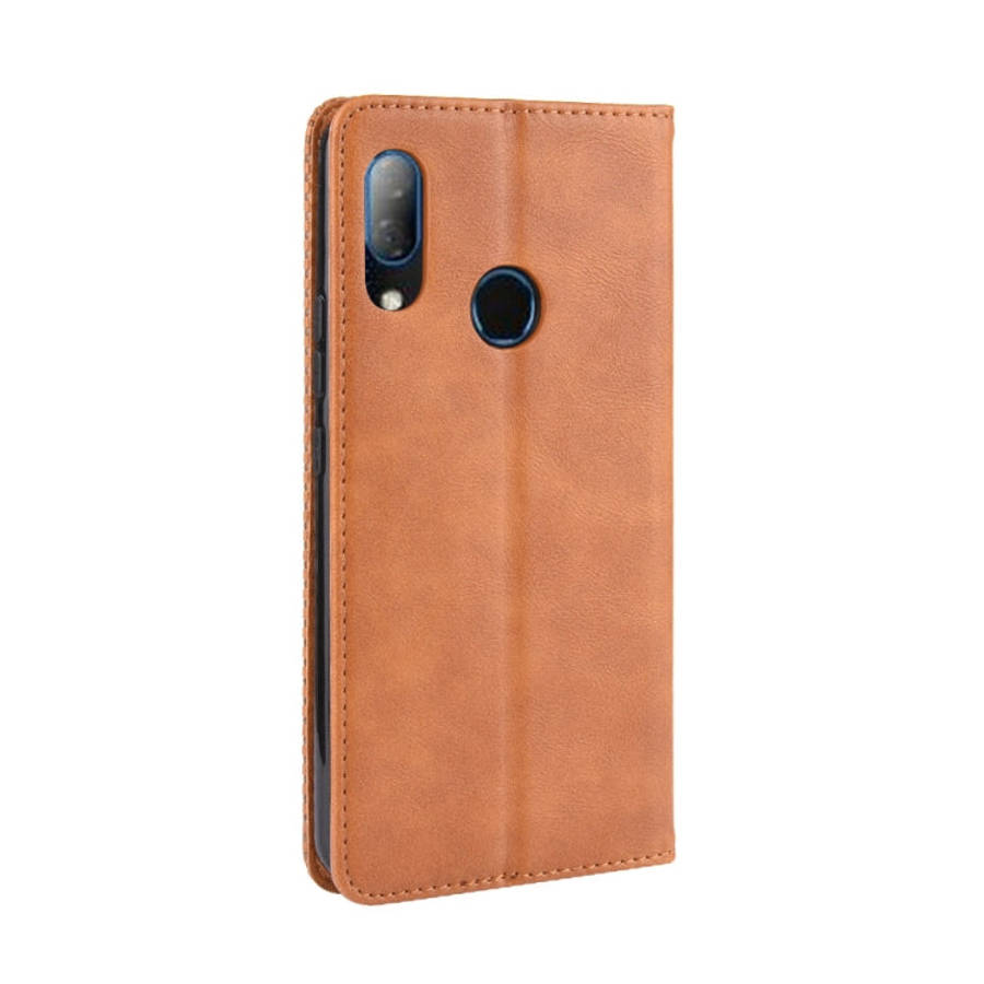 Magnetic Buckle Retro Crazy Horse Texture Horizontal Flip Leather Case for HTC U19E , with Holder...