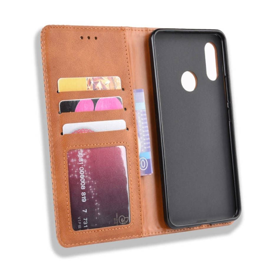 Magnetic Buckle Retro Crazy Horse Texture Horizontal Flip Leather Case for HTC U19E , with Holder...