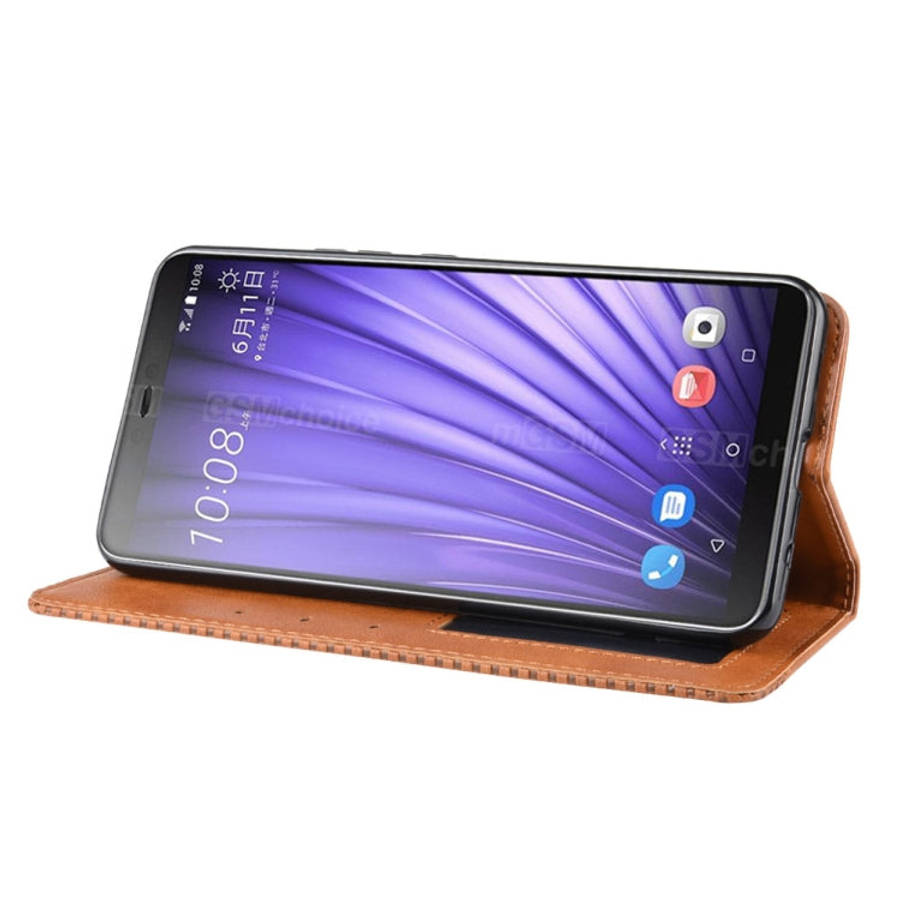 Magnetic Buckle Retro Crazy Horse Texture Horizontal Flip Leather Case for HTC U19E , with Holder...