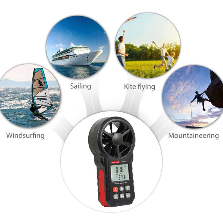 WINTACT WT87A Portable Anemometer Thermometer Wind Speed Gauge Meter