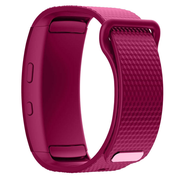 Silicone Watch Band for Samsung Gear Fit2 SM-R360, Wrist Strap Size:126-175mm(Purple)