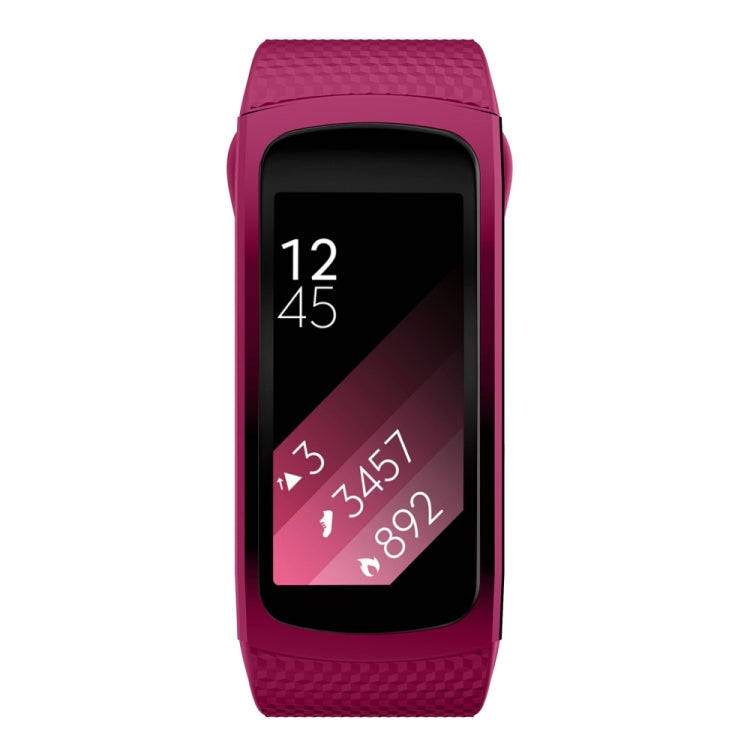 Silicone Watch Band for Samsung Gear Fit2 SM-R360, Wrist Strap Size:126-175mm(Purple)