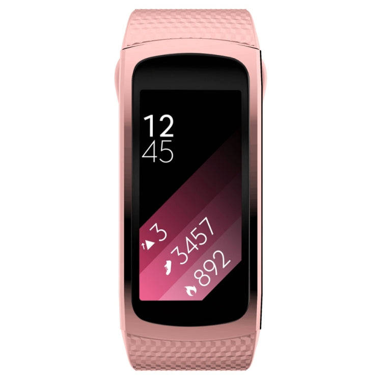 Silicone Watch Band for Samsung Gear Fit2 SM-R360, Wrist Strap Size:150-213mm(Pink)