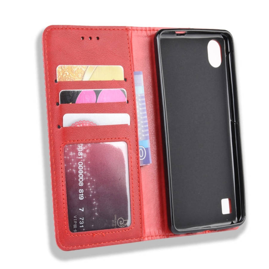 Magnetic Buckle Retro Crazy Horse Texture Horizontal Flip Leather Case for ZTE Blade A5 (2019) , ...