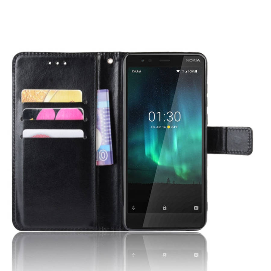 Retro Crazy Horse Texture Horizontal Flip Leather Case for Motorola Moto One Pro , with Holder & ...
