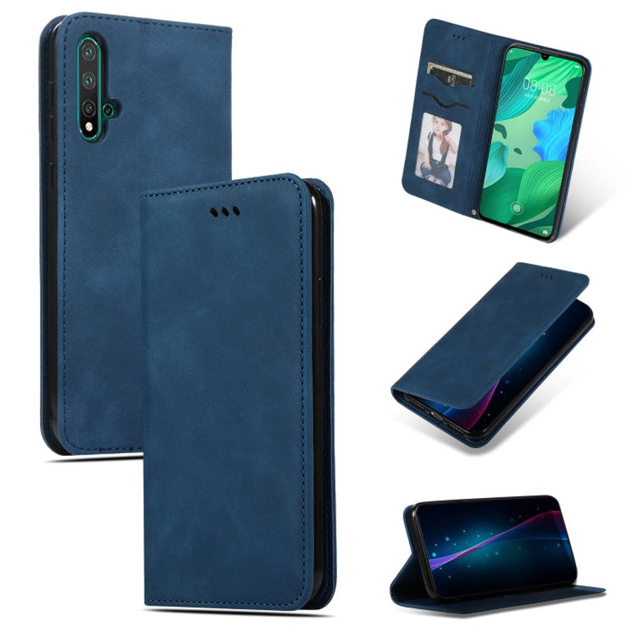 Retro Skin Feel Business Magnetic Horizontal Flip Leather Case for Huawei Nova 5 / Nova 5 Pro(Nav...
