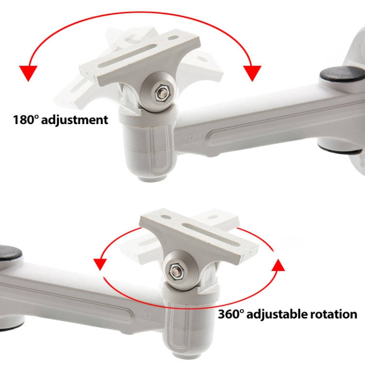 CCTV Wall Mount Stand Aluminum Metallic Silver Bracket Indoor Outdoor for Bullet Camera IP Camera...