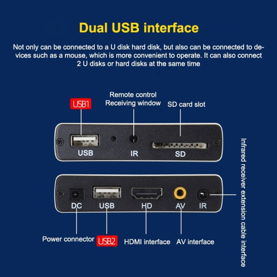JEDX 4K HD Player Single AD Machine Power on Automatic Loop Play Video PPT Horizontal And Vertica...