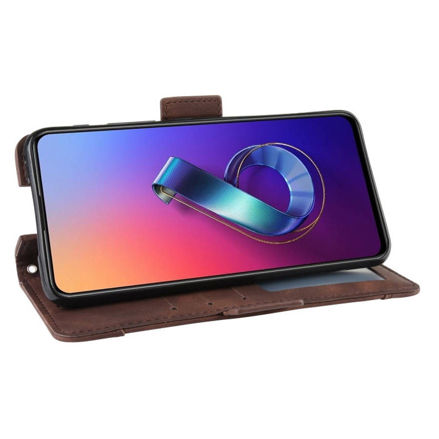 Wallet Style Skin Feel Calf Pattern Leather Case For Asus Zenfone 6 ZS630KL,with Separate Card Sl...