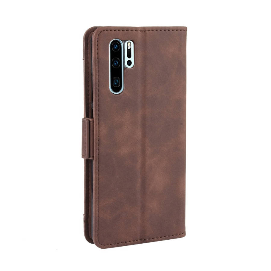 Wallet Style Skin Feel Calf Pattern Leather Case For Huawei P30 Pro,with Separate Card Slot(Brown)