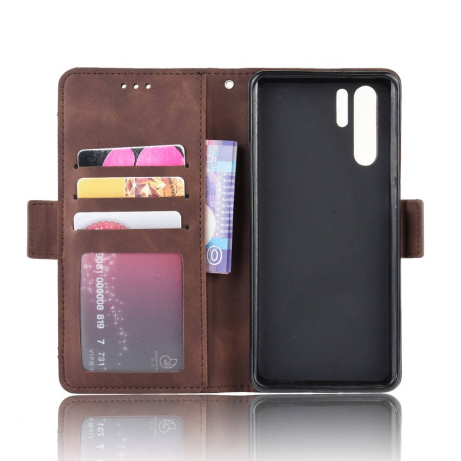 Wallet Style Skin Feel Calf Pattern Leather Case For Huawei P30 Pro,with Separate Card Slot(Brown)