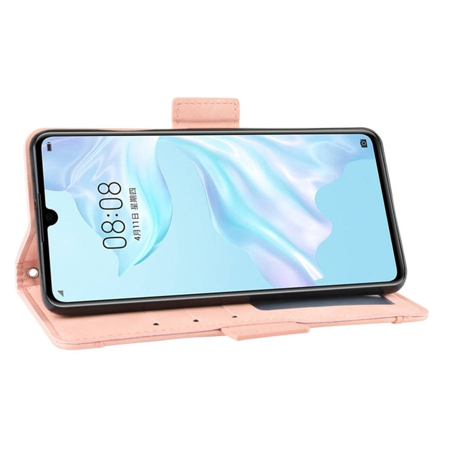 Wallet Style Skin Feel Calf Pattern Leather Case For Huawei P30,with Separate Card Slot(Pink)