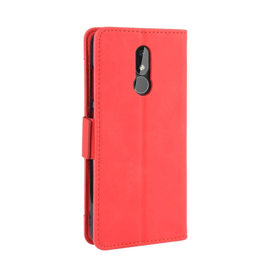 Wallet Style Skin Feel Calf Pattern Leather Case For Nokia 3.2,with Separate Card Slot(Red)