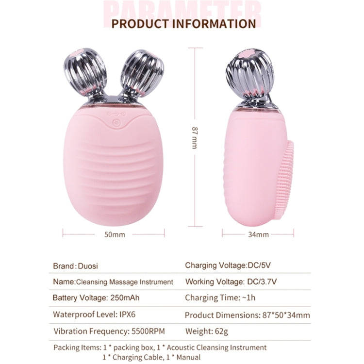 2 in 1 Electric Facial Cleansing Brush Waterproof face Skin   Cleansing Massager Silicone Vibrati...