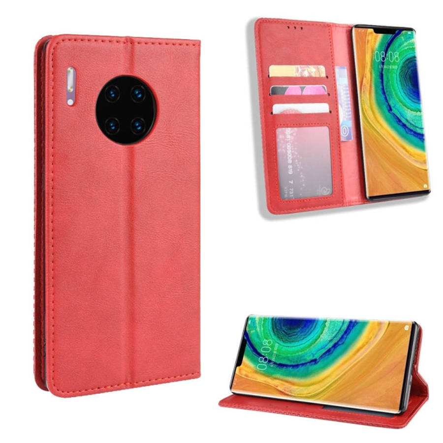 Magnetic Buckle Retro Crazy Horse Texture Horizontal Flip Leather Case for Huawei Mate 30 Pro , w...