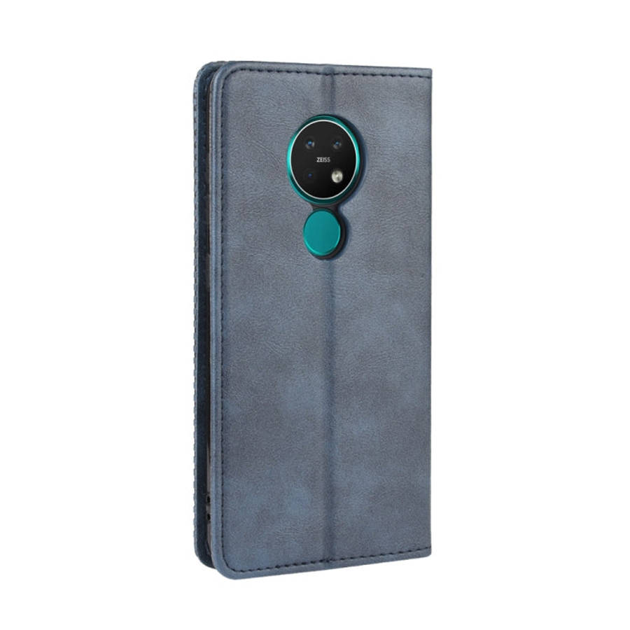 For Nokia 7.2 / Nokia 6.2 Magnetic Buckle Retro Crazy Horse Texture Horizontal Flip Leather Case ...