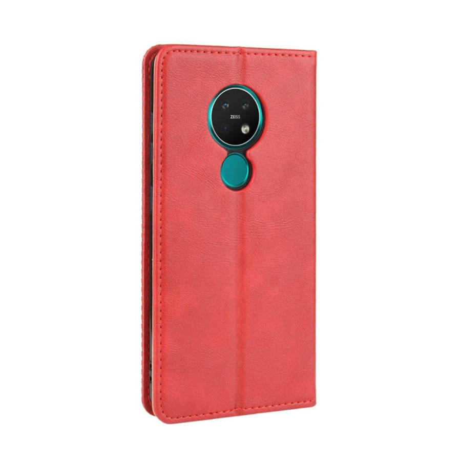 For Nokia 7.2 / Nokia 6.2 Magnetic Buckle Retro Crazy Horse Texture Horizontal Flip Leather Case ...