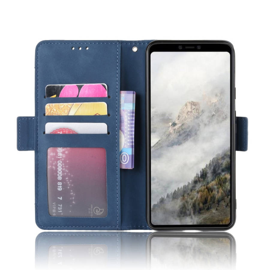 For Google Pixel 4 XL Wallet Style Skin Feel Calf Pattern Leather Case with Separate Card Slot(Blue)