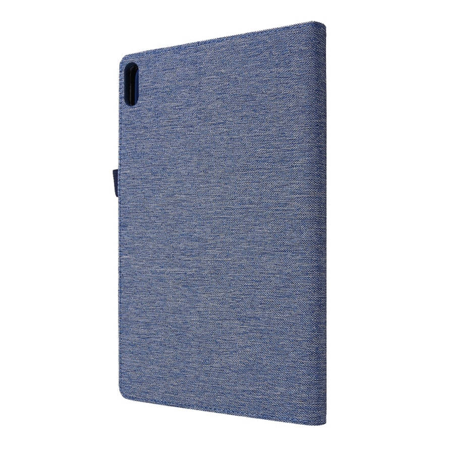 For Huawei Matepad Pro 10.8 Fabric + TPU Flat Protective case With Name Card Clip(dark blue)
