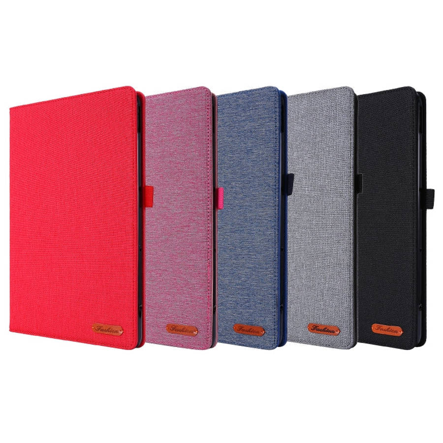 For Huawei Matepad Pro 10.8 Fabric + TPU Flat Protective case With Name Card Clip(Red)