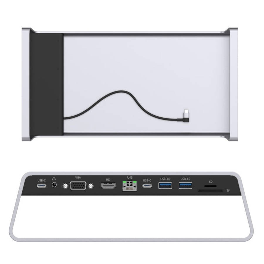 95109 Type-C To HDMI + VGA + RJ45 + USB3.0 x 2 11 in One Multi-Function Adapter and Computer Base