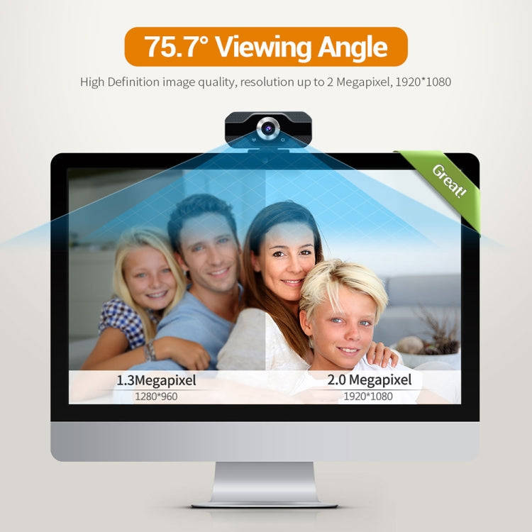HD 1080P Webcam Built-in Microphone Smart Web Camera USB Streaming Beauty Live Camera for Compute...