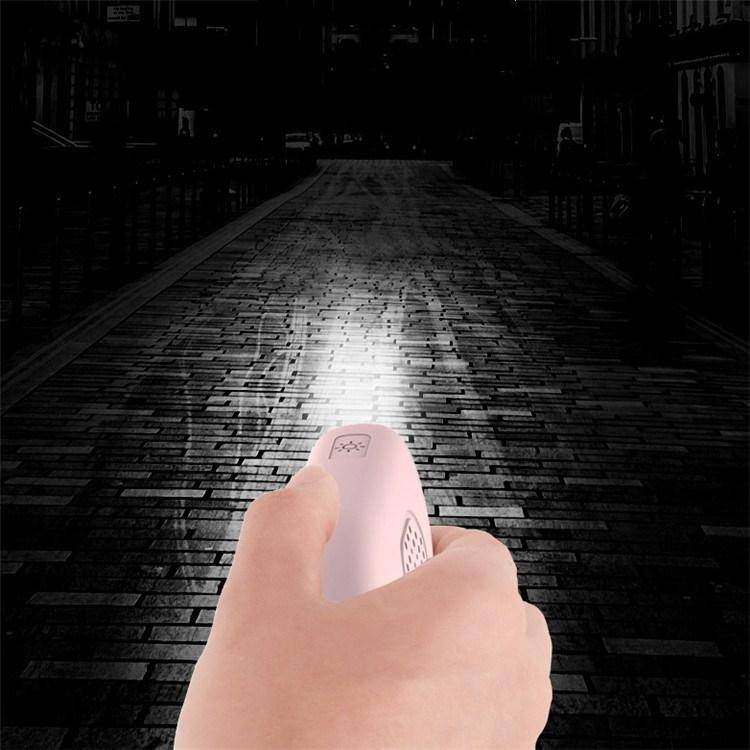 130dB IP44 Waterproof Rechargeable Anti-wolf Alarm Flashlight Intelligent Personal Alarm, English...